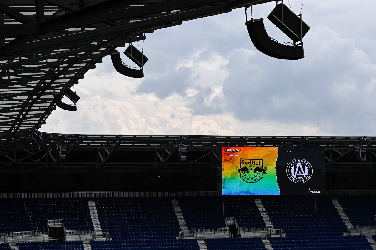 Scene setter image before the match against New York Red Bulls at Red Bull Arena in Harrison, NJ on Saturday, June 24, 2023. (Photo by Mitch Martin/Atlanta United)