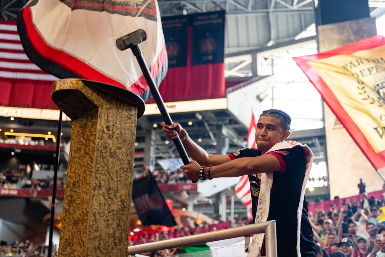 Mexican-American rapper Kap G, who started his career in Atlanta hit the Golden Spike on Saturday, 17, 2022 when Atlanta United played Philadelphia Union to an intense 0-0 draw.