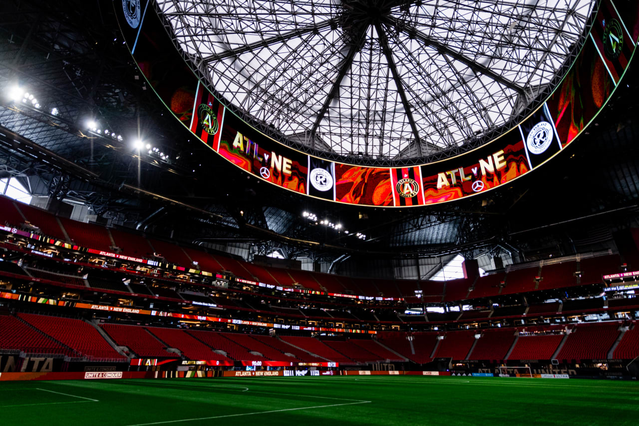 Scene setter before the match against New England Revolution at Mercedes-Benz Stadium in Atlanta, Ga. On Saturday, March 9, 2024