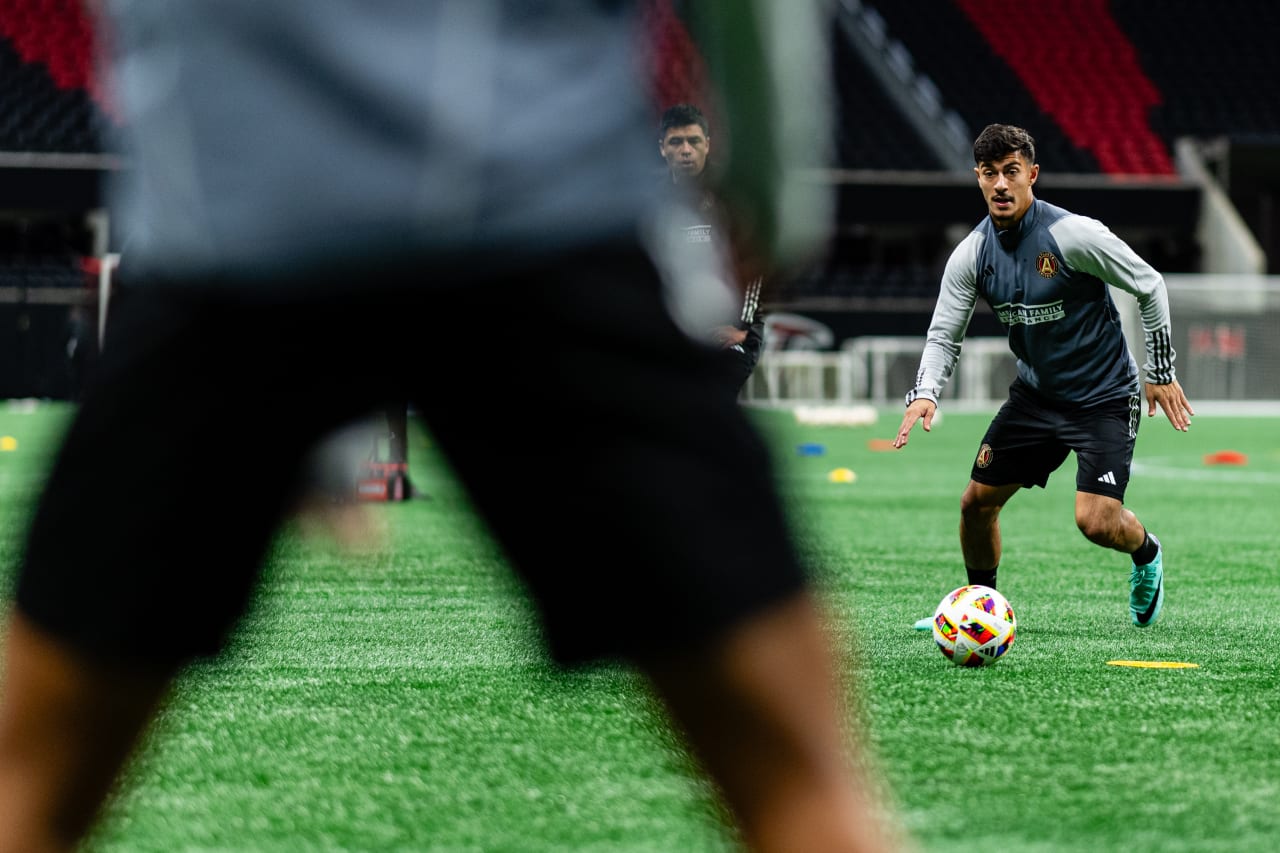 Atlanta Untied midfielder Nick Firmino #51 during the first day of training at Mercedes-Benz Stadium in Atlanta, Ga. on Monday, January 15, 2024