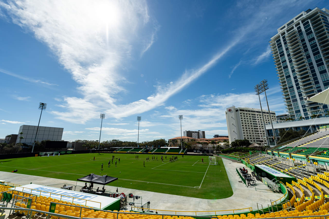 General view during a training session at Al Lang Stadium in St. Petersburg, Fl. on Friday, February 9, 2024