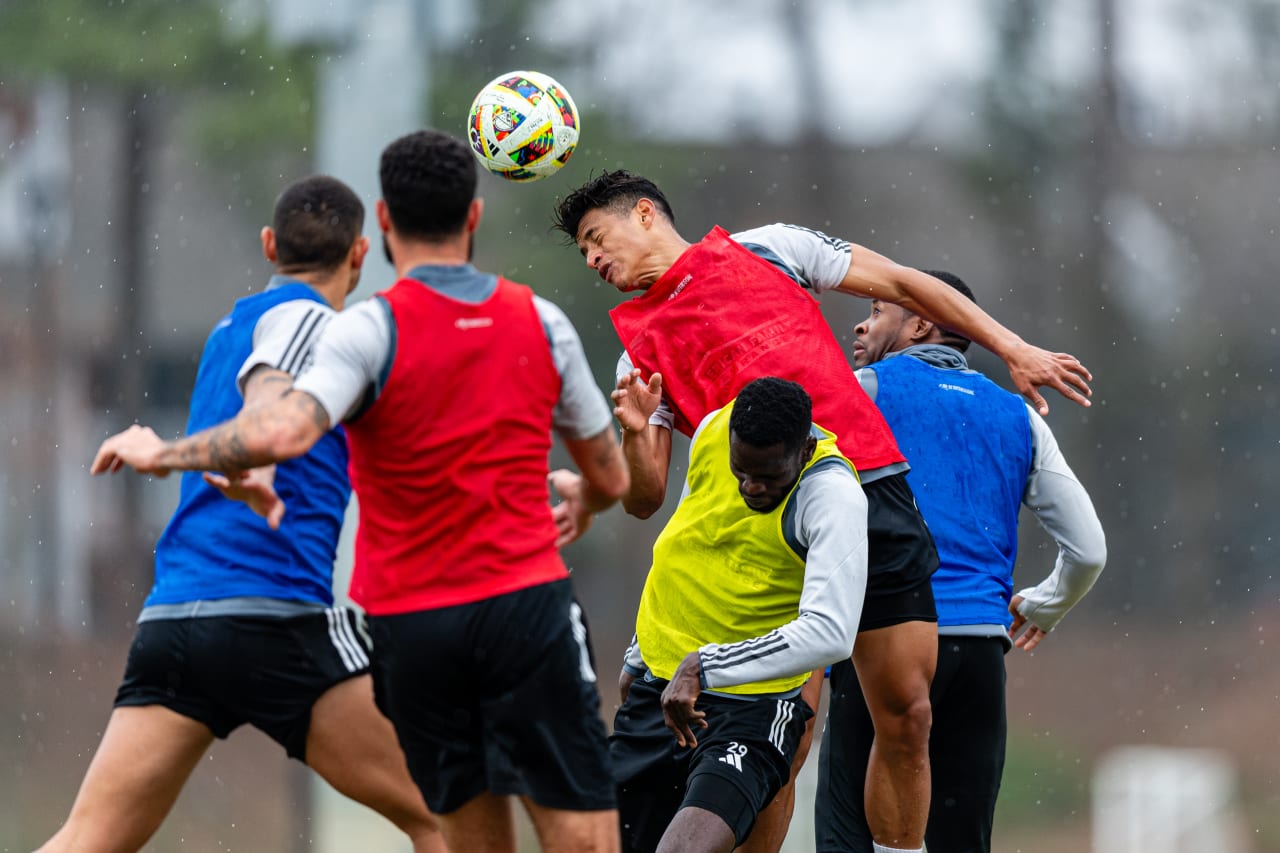 Atlanta United defender Ronald Hernandez #2 during a training session at Children’s Healthcare of Atlanta Training Ground in Marietta, Ga. on Tuesday, March 5, 2024