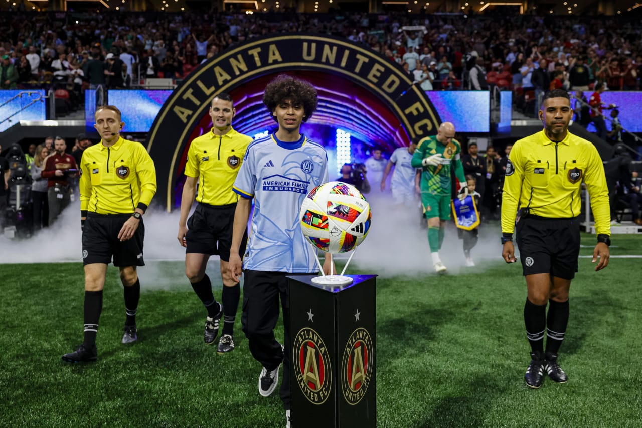 Honorary captain prior to the match against Orlando City at Mercedes-Benz Stadium in Atlanta, GA on Sunday March 17, 2024