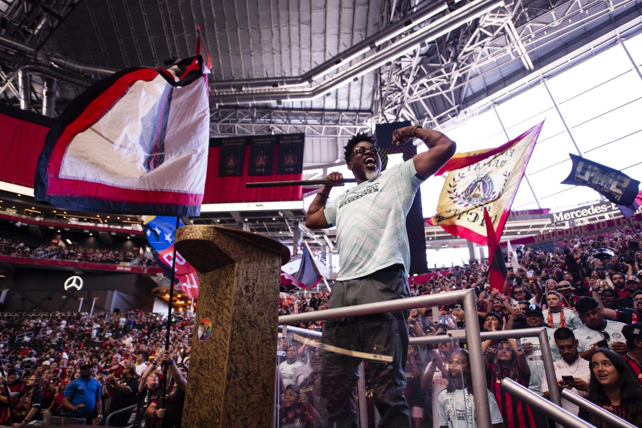Rapper and hip-hop producer David Banner hyped the more than 42 thousand fans up at Mercedes-Benz Stadium on Sunday, June 19 for the match vs Inter Miami CF. Atlanta beat the South Florida team 2-0 with goals by Luiz Araújo and Josef Martínez.