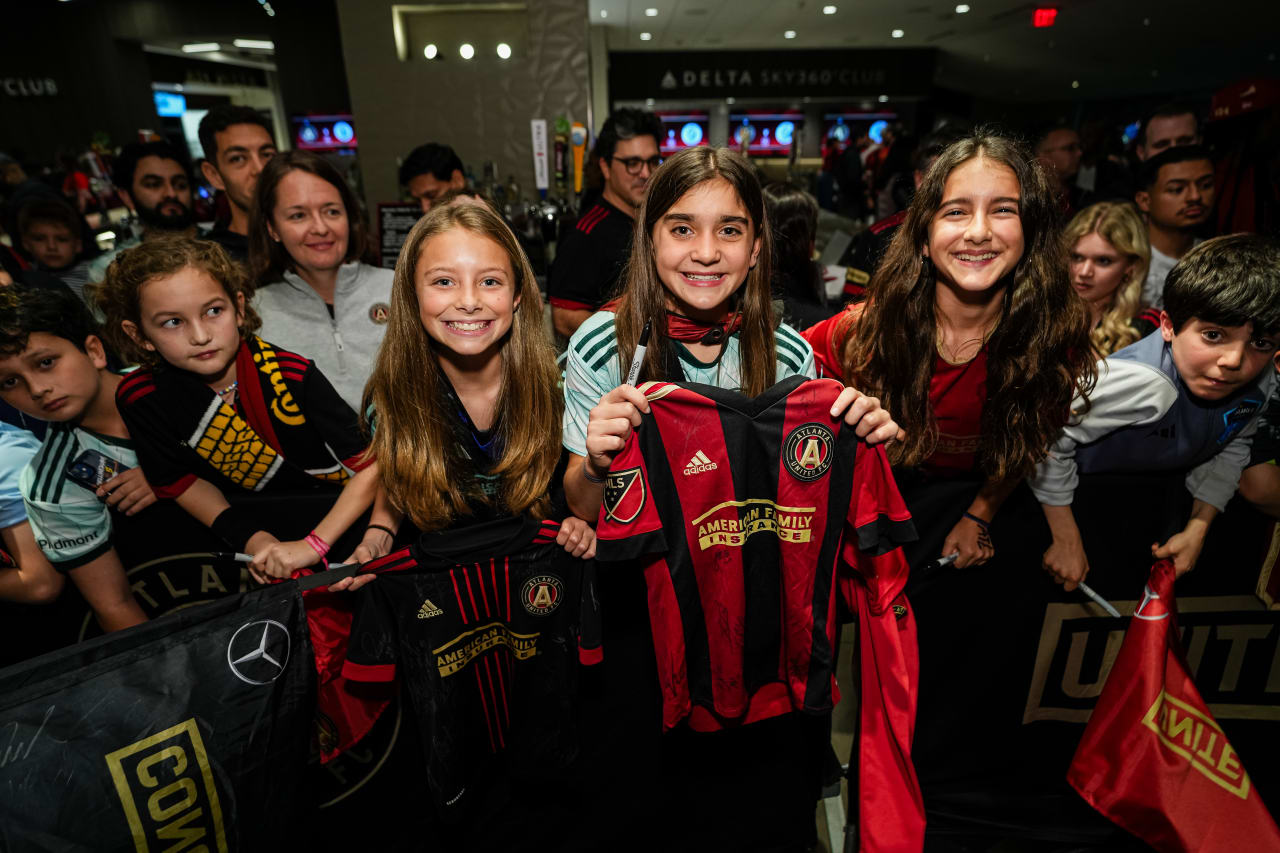 Young supporters after the match against New England Revolution at Mercedes-Benz Stadium in Atlanta, GA on Saturday March 9, 2024