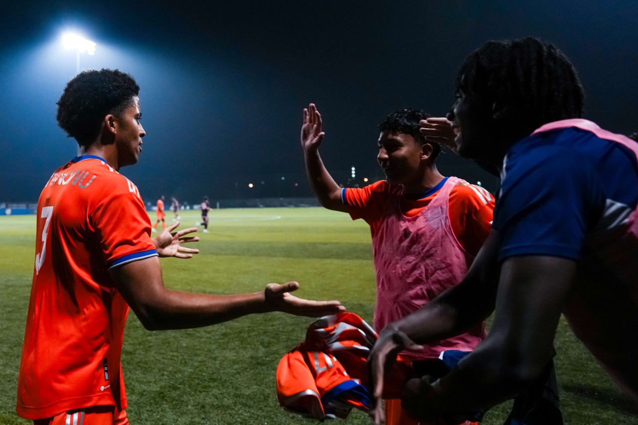 HIGHLAND HEIGHTS, KENTUCKY - JULY 16: FC Cincinnati 2 against Inter Miami CF II on July 16, 2023 at Scudamore Field at Northern Kentucky University in Highland Heights, Kentucky.