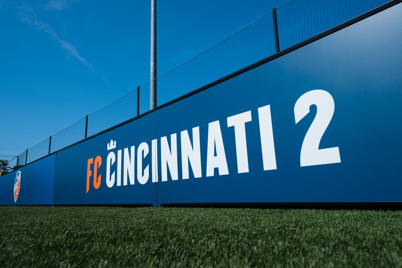 HIGHLAND HEIGHTS, KENTUCKY - MAY 25: FC Cincinnati 2 against Atlanta United 2 on May 25, 2023 at Scudamore Field in Highland Heights, Kentucky.