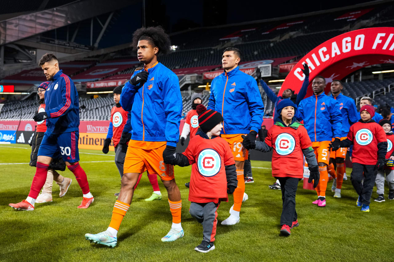 CHICAGO, ILLINOIS - MARCH 18: Chicago Fire FC against FC Cincinnati on March 18, 2023 at Soldier Field in Chicago, Illinois.