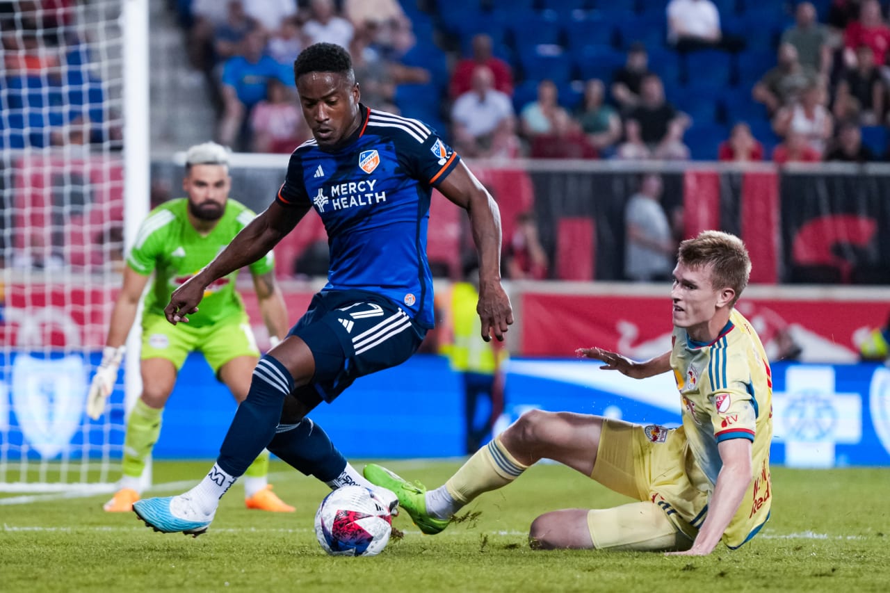 HARRISON, NEW JERSEY - JULY 12: New York Red Bulls against FC Cincinnati on July 12, 2023 at Red Bull Arena in Harrison, New Jersey.