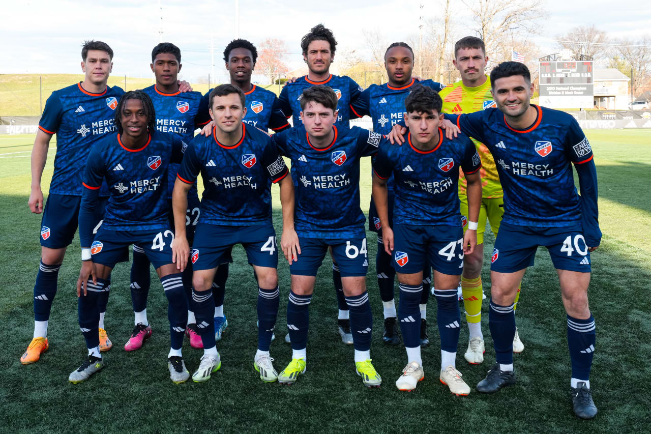 HIGHLAND HEIGHTS, KENTUCKY - MARCH 17: FC Cincinnati 2 against Chicago Fire FC II on March 17, 2024 at Scudamore Field at Northern Kentucky University in Highland Heights, Kentucky.