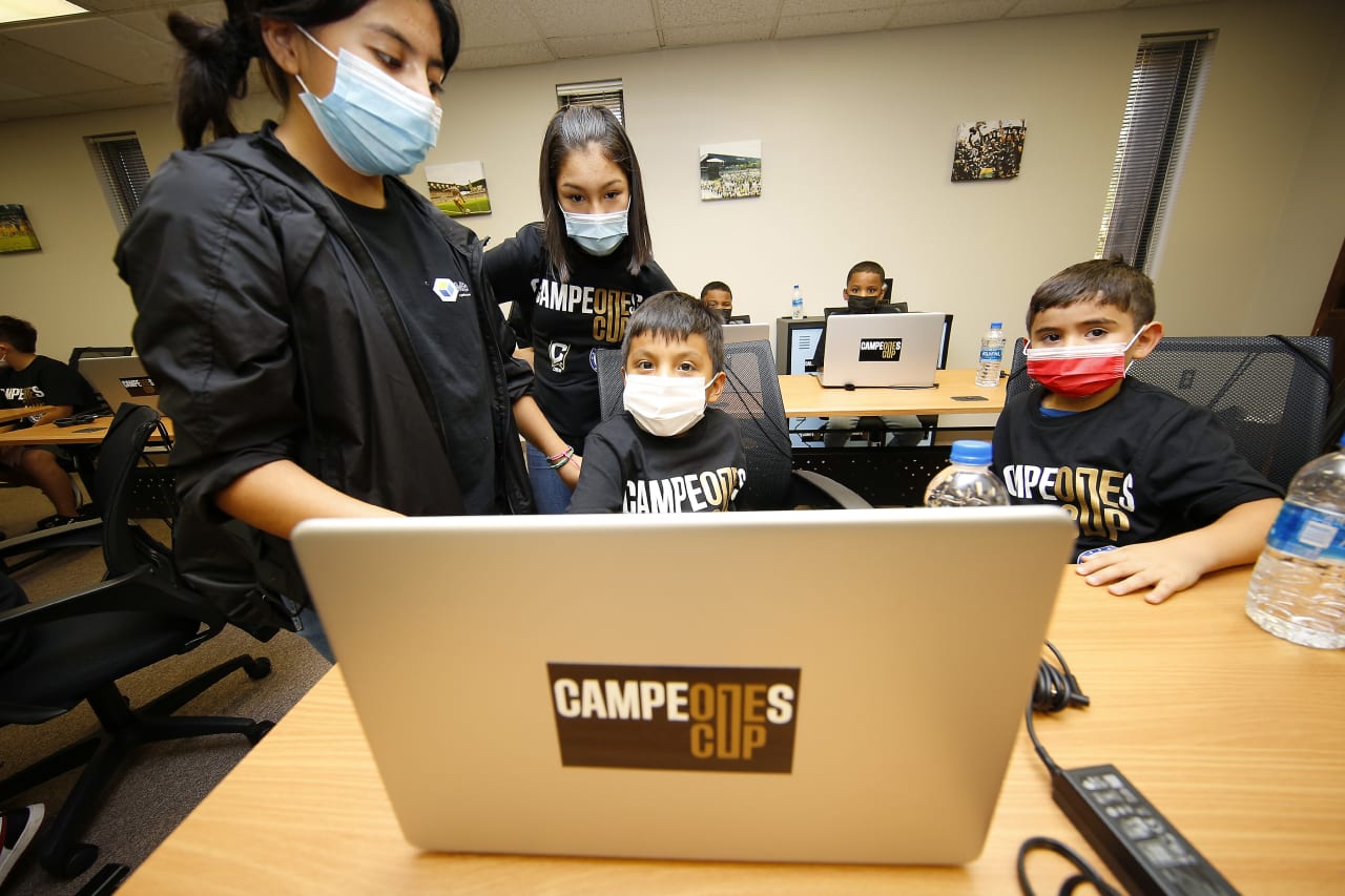 Children from the OHC test out their new computers