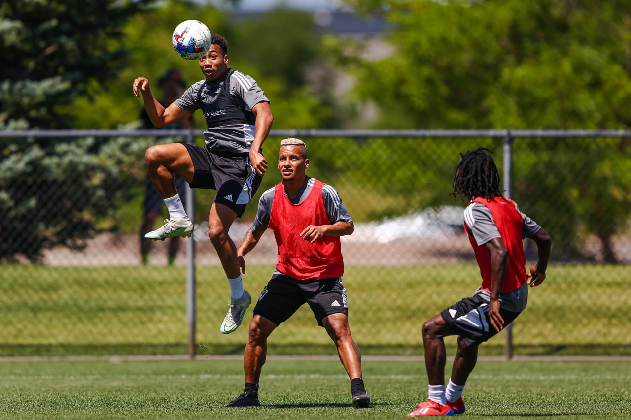 The Rapids train in preparation for the second and final leg of the Rocky Mountain Cup against Real Salt Lake. (Photos by Harrison Barden)