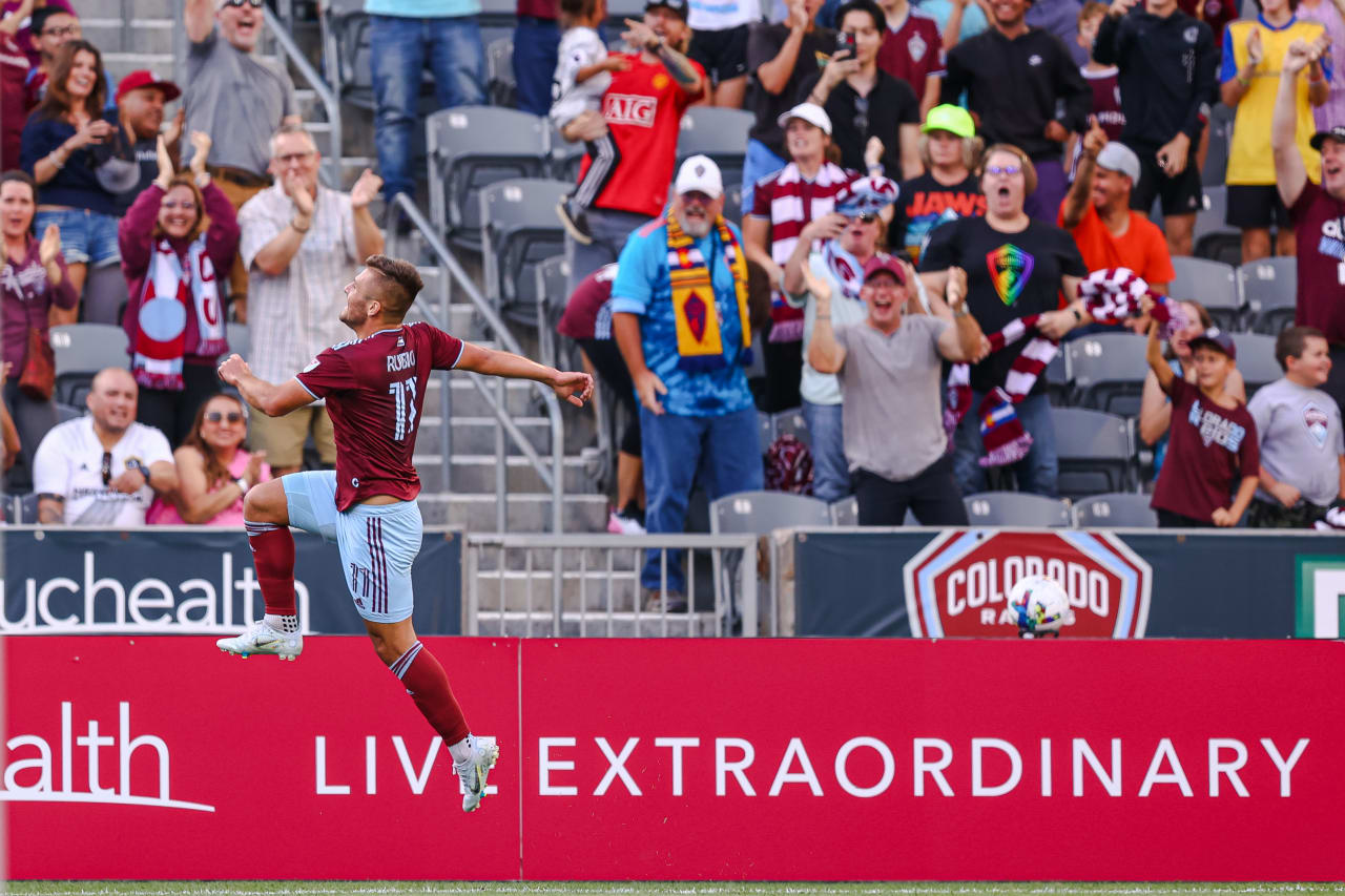 The Colorado Rapids defeated LA Galaxy 2-0 on Saturday night in front of a home crowd at DICK'S Sporting Goods Park. (Photo by Harrison Barden)