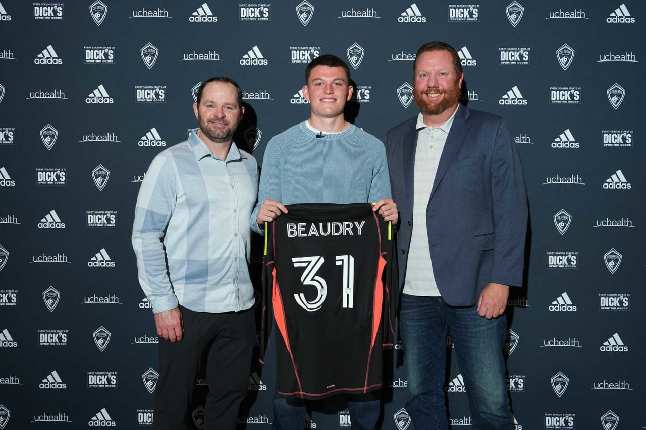 Goalkeeper Adam Beaudry celebrated his Homegrown signing with friends, family, and coaches on Monday afternoon.