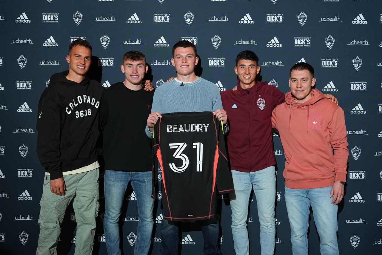 Goalkeeper Adam Beaudry celebrated his Homegrown signing with friends, family, and coaches on Monday afternoon.