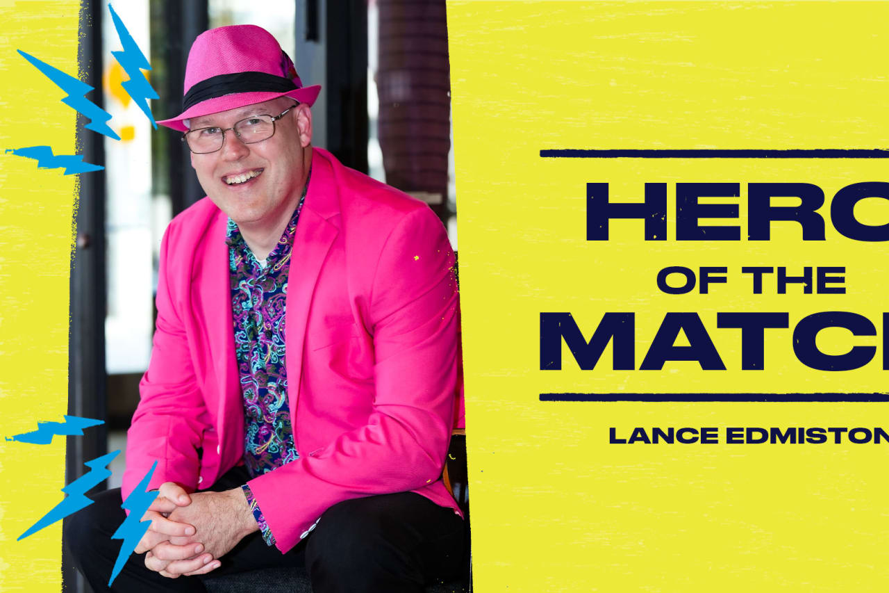 Lance Edmiston is from Middle Tennessee and was diagnosed with breast cancer in 2018. In the same year, Lance beat his cancer and is honored to be sharing his story today to shine a light on other men who have been diagnosed with breast cancer. Please join us in welcoming Lance Edmiston, our Nashville SC Hero of the Match!