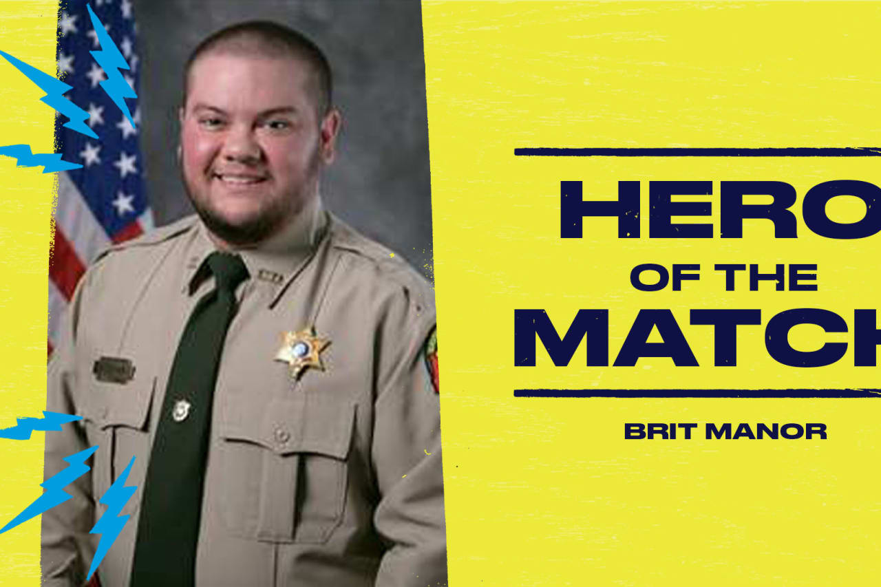 Please welcome tonight’s Hero of the Match, Brit Manor who serves as the LGBTQ+ Liaison for the Nashville-Davidson County Sheriff’s Office. His job duties include recruiting, peer support, training, and community outreach. He works with different divisions to develop standard operating procedures and policies regarding inclusive and equitable treatment of LGBTQ+ individuals.