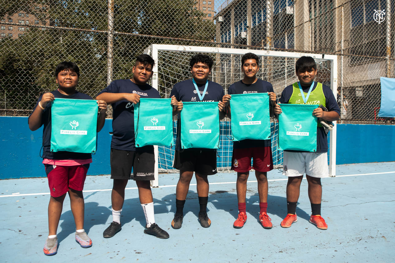 La Canchita, presented by Fidelis Care, is annual free soccer tournament for the youth of NYC. This year, the tournament was held at PS 49 in The Bronx. (Photo by Peter Bonilla/NYCFC)