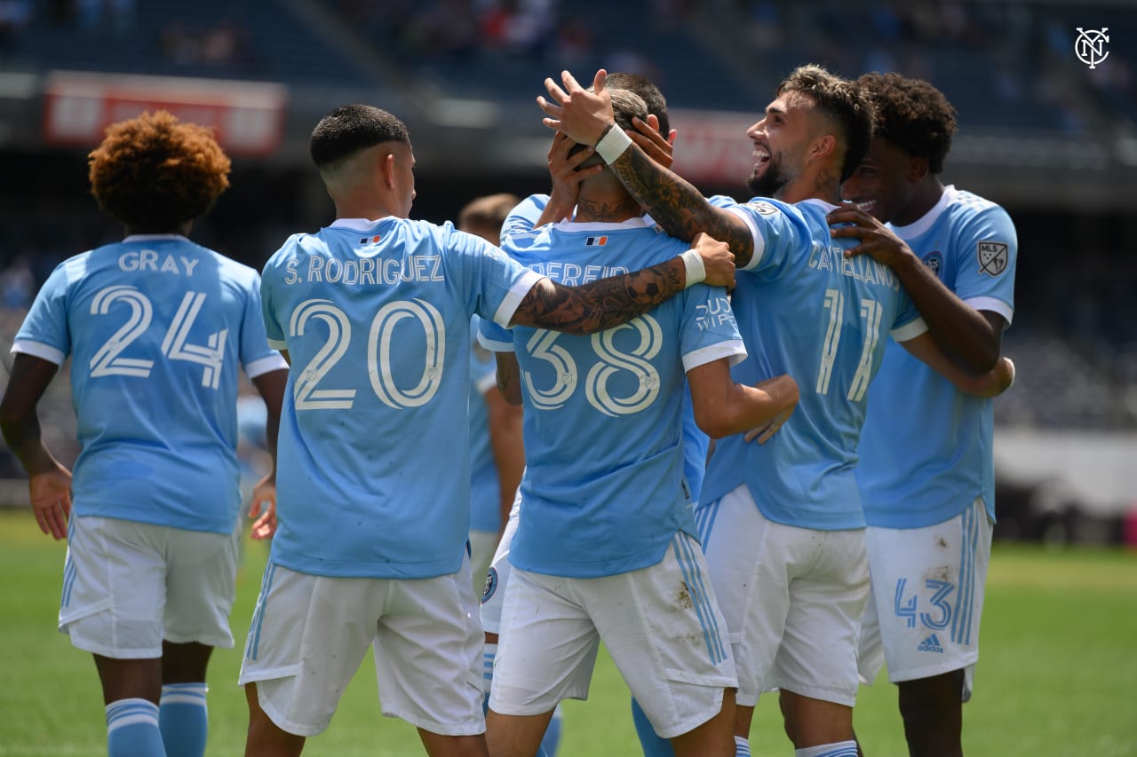 New York City Football Club returned to winning ways against New England in the Boogie Down Bronx. (Photo by Nathan Congleton/NYCFC)
