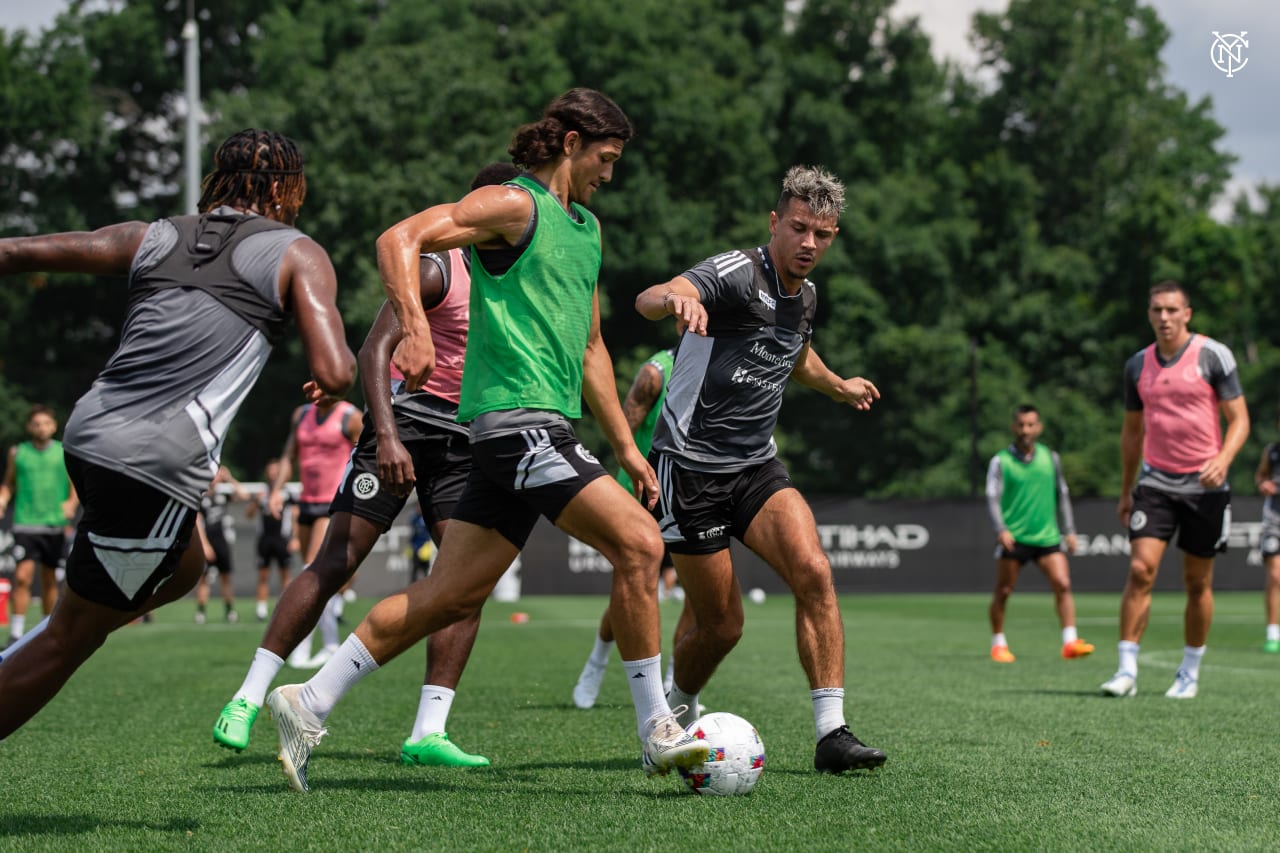 New York City Football Clubs trains ahead of a trip to Montreal. (Photo by Katie Cahalin/NYCFC)