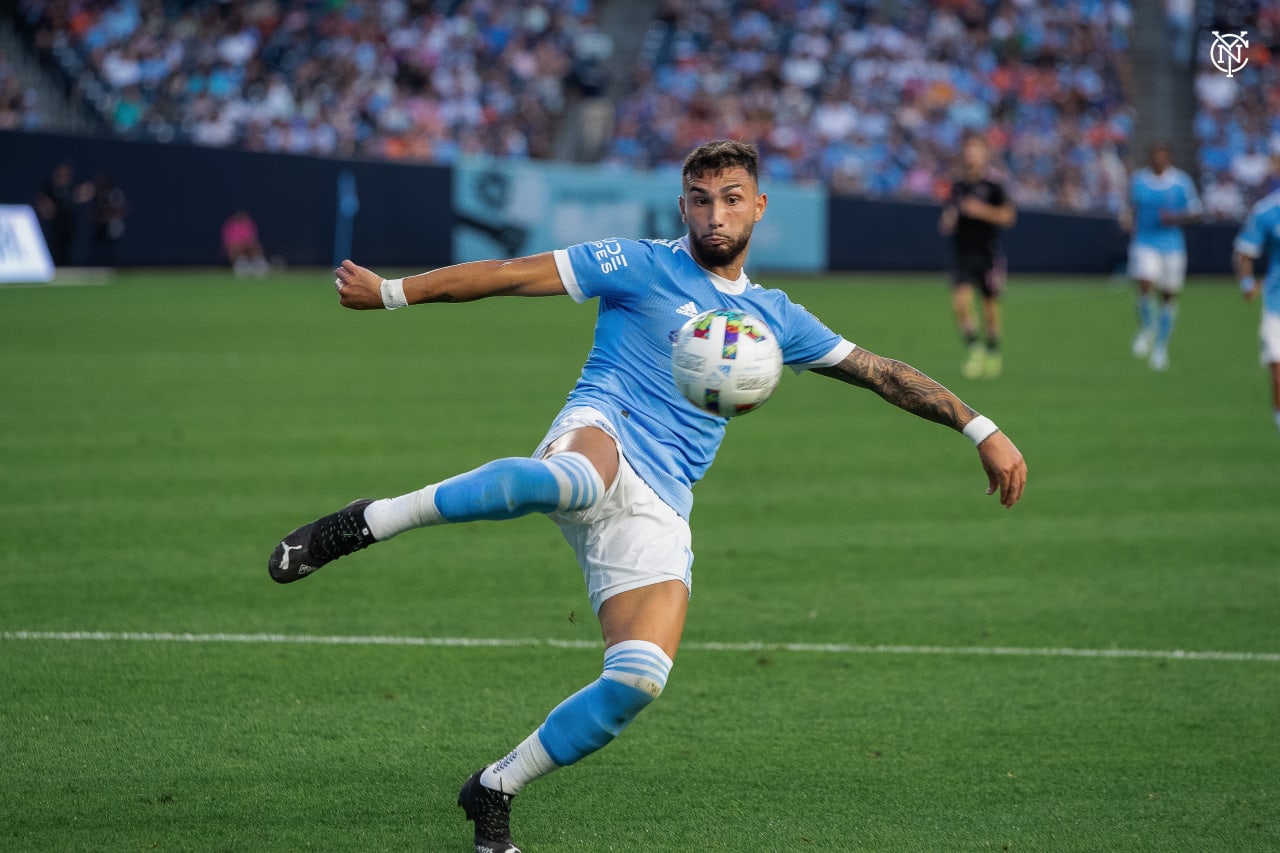 Maxi Moralez and Héber find the back of the net as the Boys in Blue extend their unbeaten run to six games. (Photo by Kaitlin Marold/NYCFC)