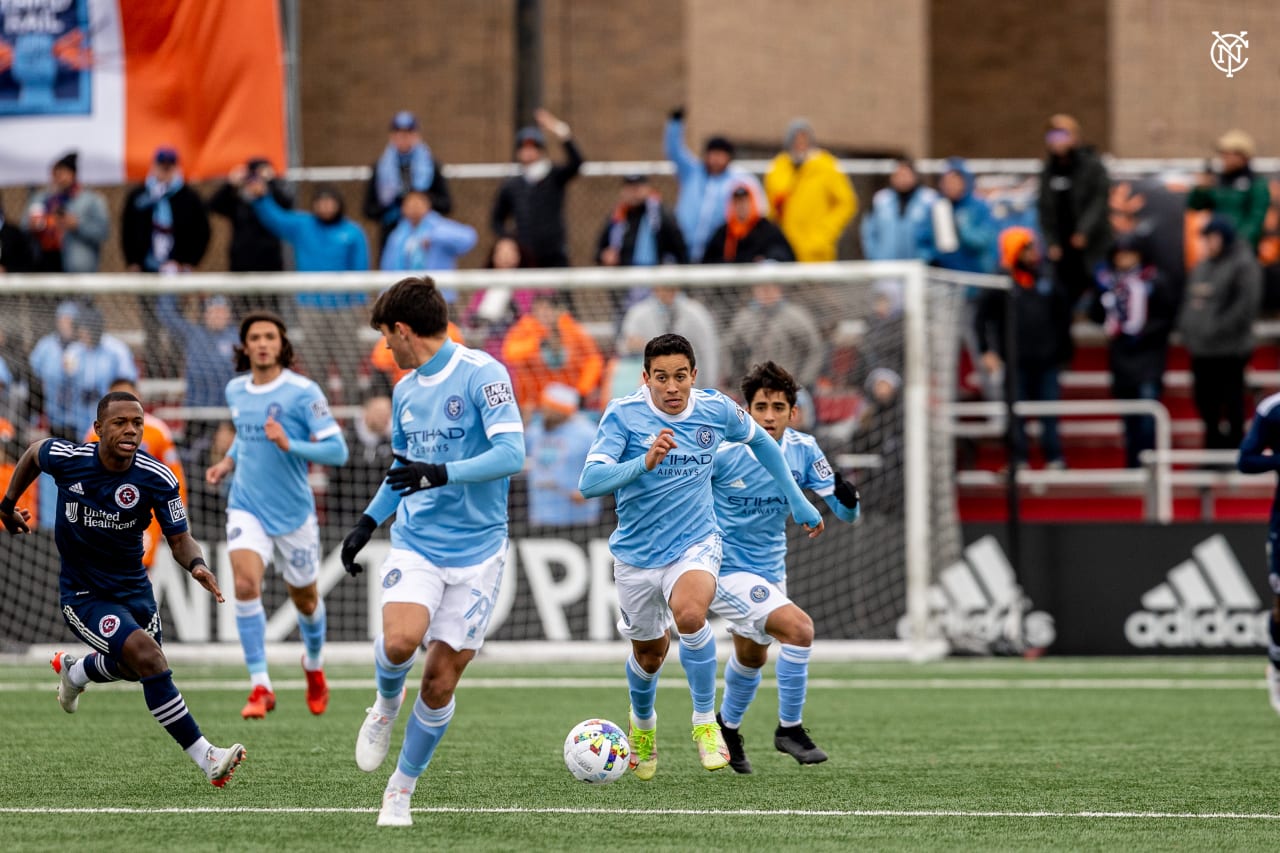 NYCFC II took on New England Revolution II in New York City's inaugural MLS NEXT Pro match at Belson Stadium.