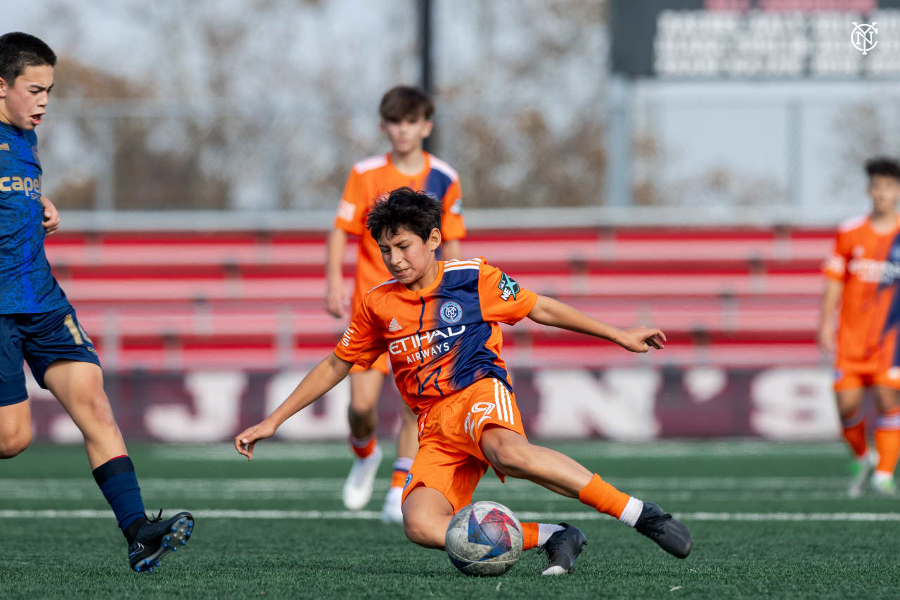 NYCFC's U15 side took on Intercontinental Football Academy at St. John's University in Queens, New York