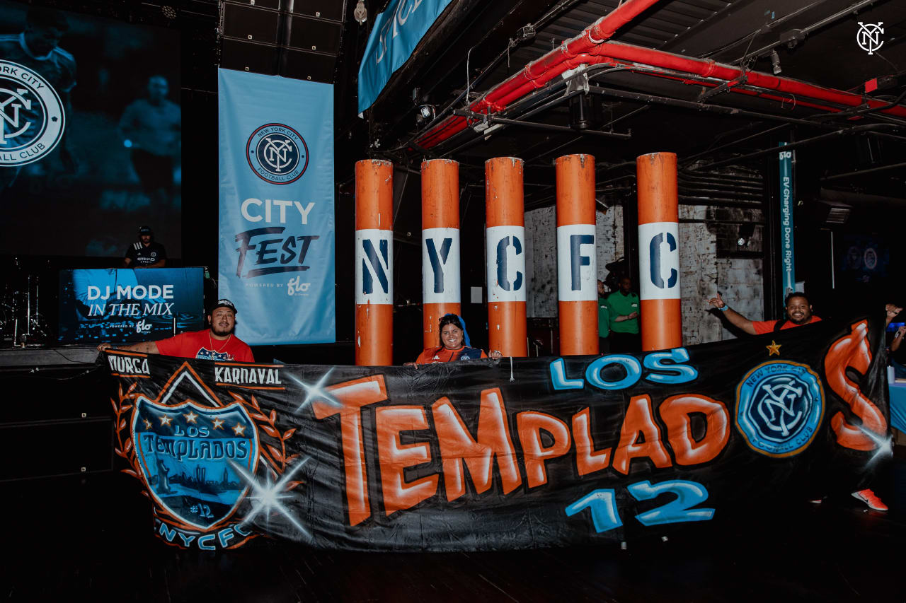 New York City Football Club hosted the inaugural CITYFEST, powered by Flo, at Terminal 5 on Saturday to support the Boys in Blue from afar as they took on Inter Miami CF. CITYFEST featured a pre-match performance by MAX and an enhanced match viewing experience with activities for the whole family. (Photo by Katie Cahalin/NYCFC)