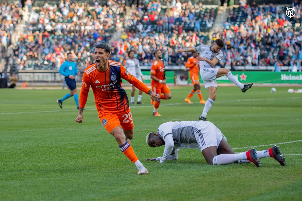 New York City Football Club produced a stirring comeback to defeat Toronto FC 5-4 in a wild nine-goal thriller at Citi Field. (Photo by Nathan Congleton/NYCFC)