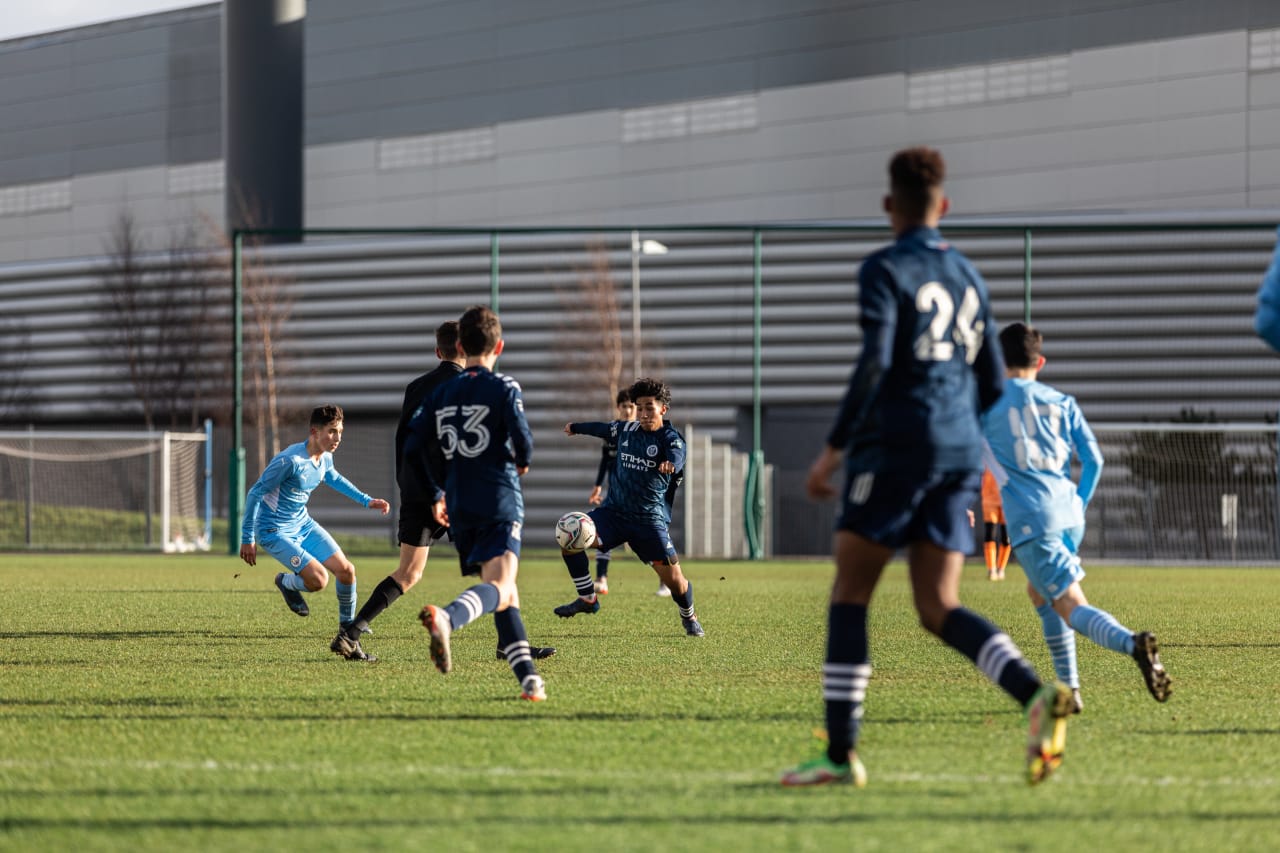 New York City Football Club's U15s are in England for a week-long trip and continued their trip with a test against Manchester City's U15s on Thursday.