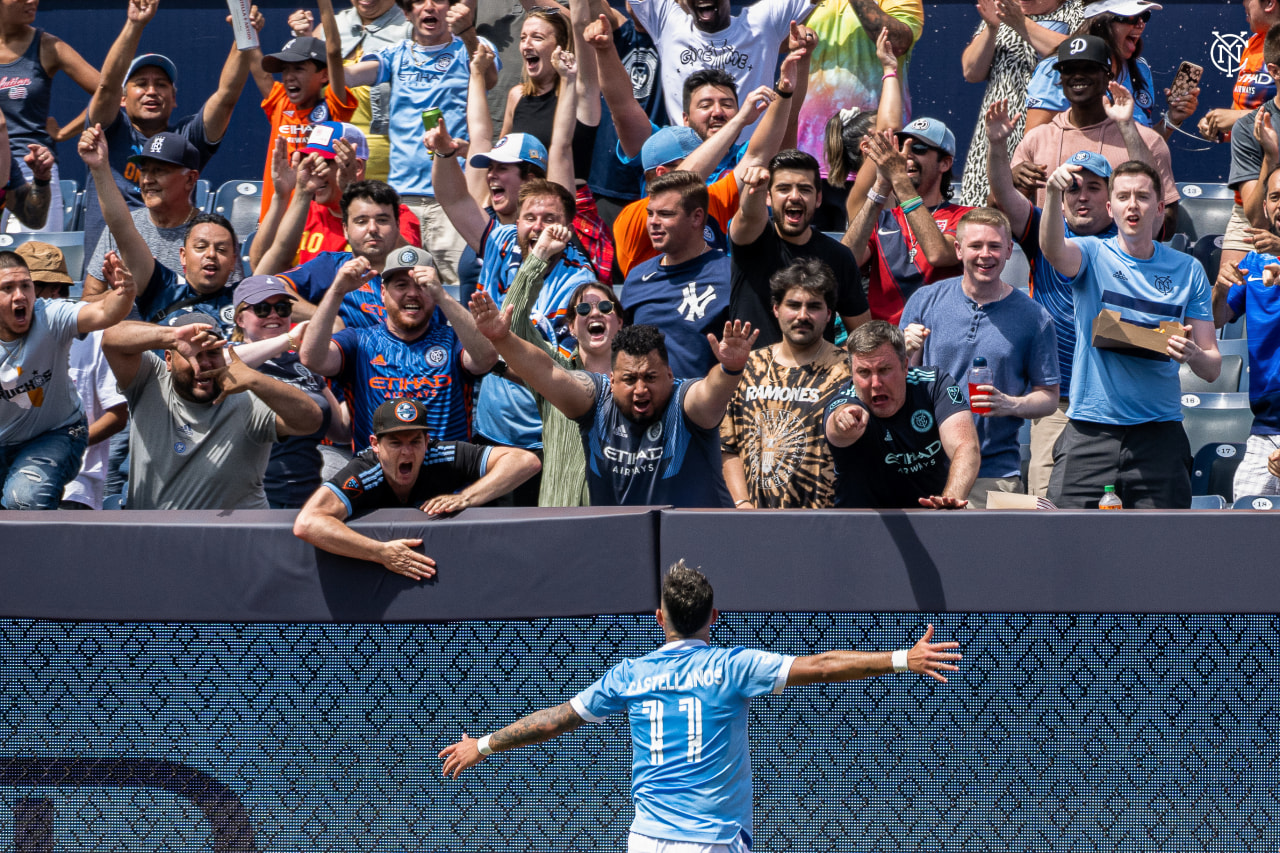 New York City Football Club returned to winning ways against New England in the Boogie Down Bronx. (Photo via USA Today Sports Images)