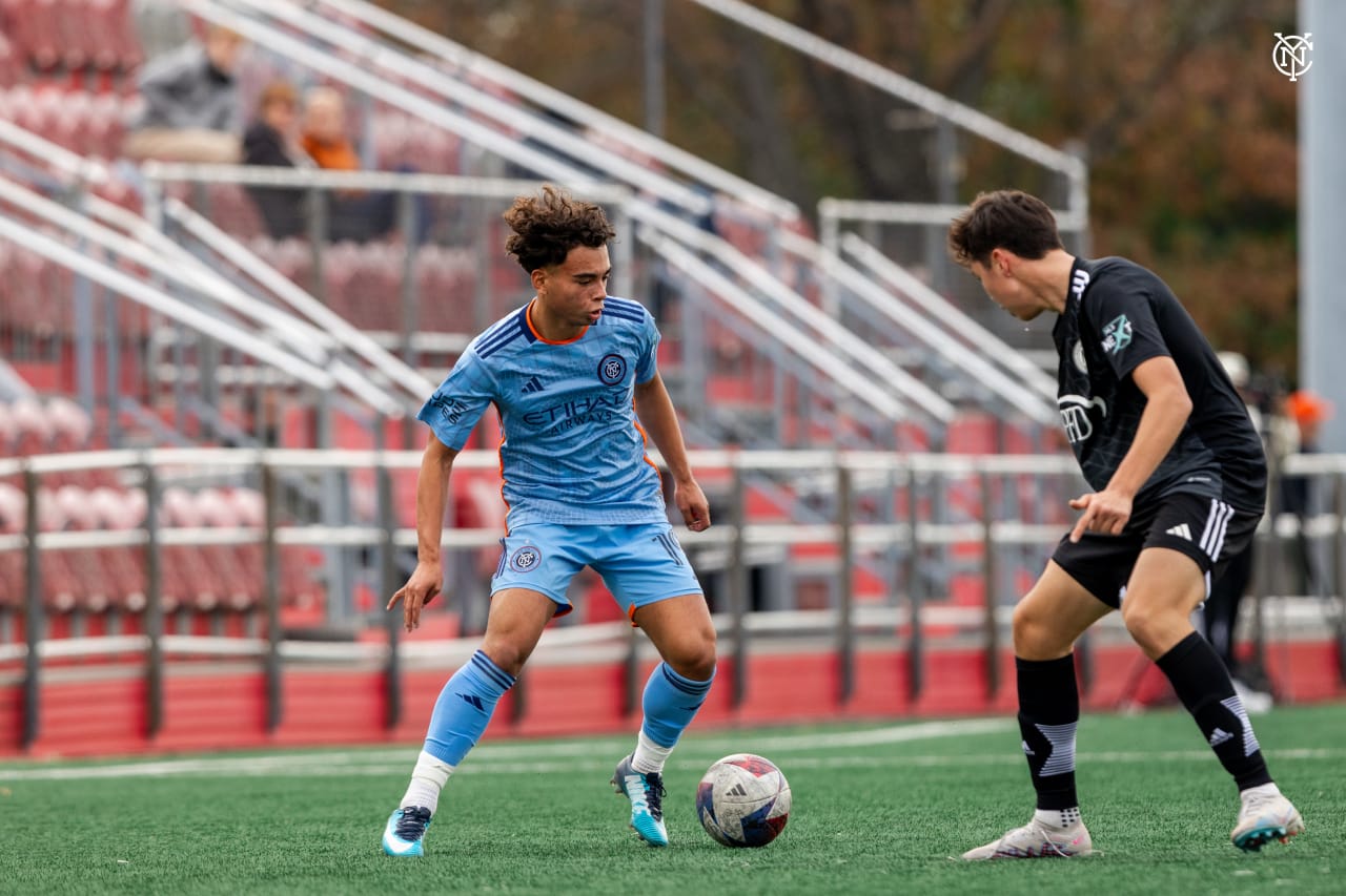 NYCFC's U17 side took on Met Oval at St. John's University in Queens, New York