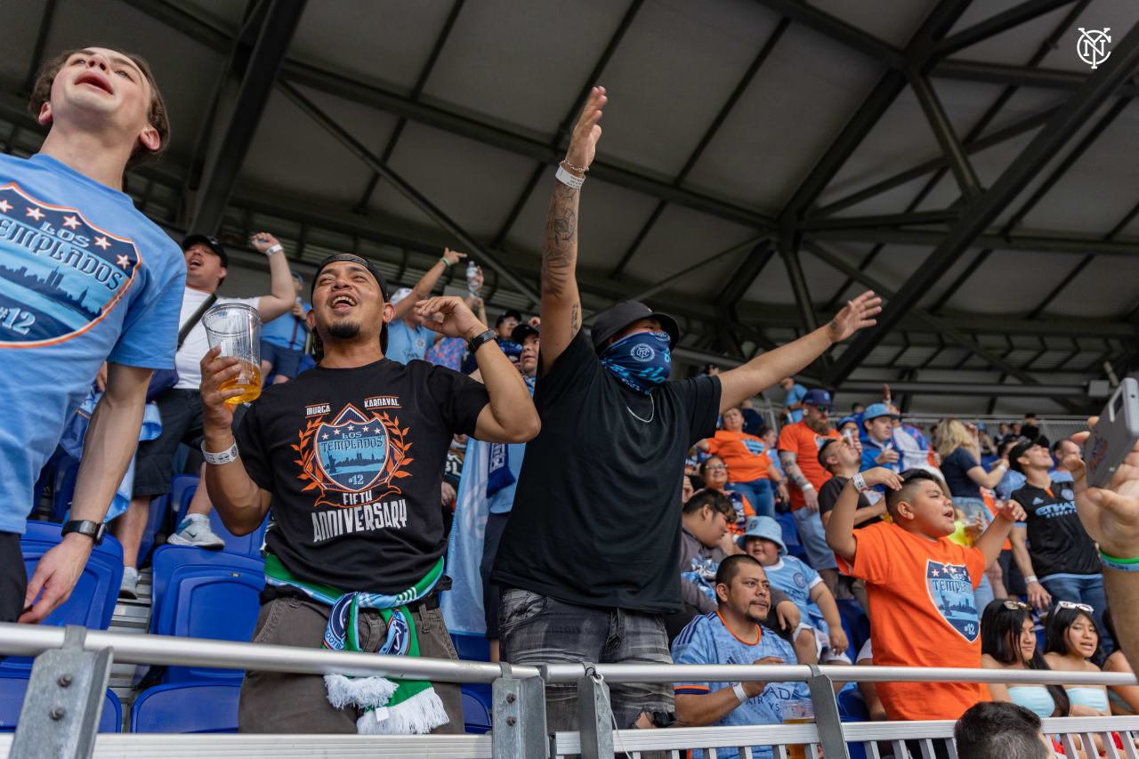 Shoutout to the NYCFC fans for bringing the support out to Red Bull Arena (Photo by Brandon Hill/NYCFC)