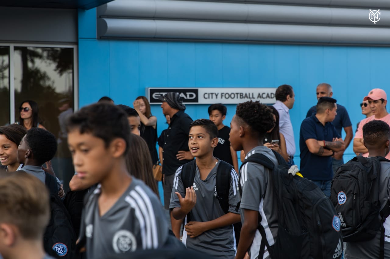 NYCFC’s U12s kicked off their season with orientation and training at the First Team training facility. (Photo by Katie Cahalin/NYCFC)
