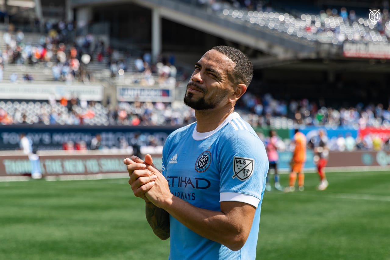 New York City Football Club returned to The Bronx on Sunday afternoon, taking all three points against the San Jose Earthquakes. (Photo by Katie Cahalin/NYCFC)