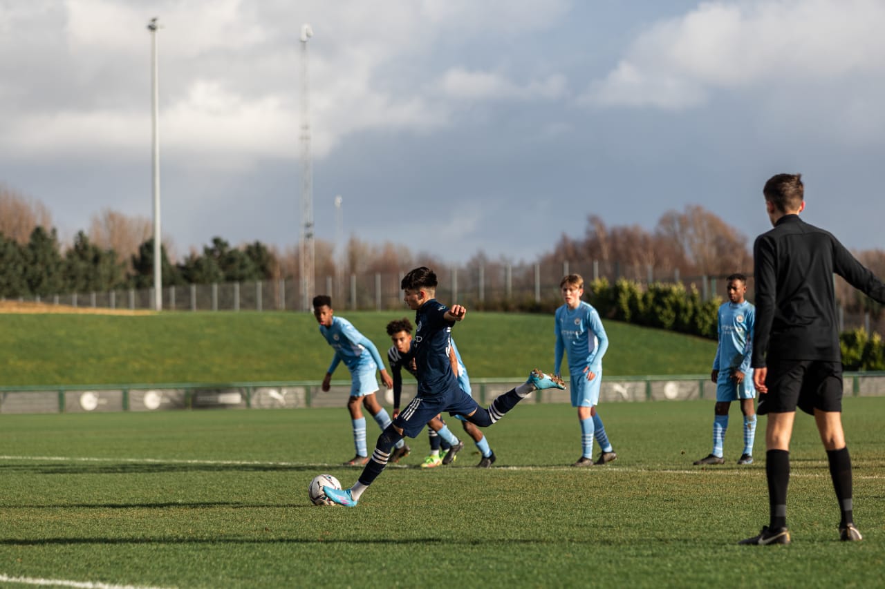 New York City Football Club's U15s are in England for a week-long trip and continued their trip with a test against Manchester City's U15s on Thursday.