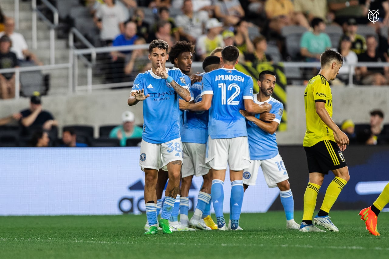 The Boys in Blue fell 3-2 to Columbus Crew at Lower.com Field. (Photo by Katie Cahalin/NYCFC)