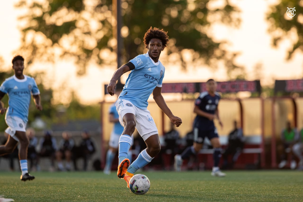New York City Football Club advanced to the quarterfinals of the Lamar Hunt U.S. Open Cup with a win over New England Revolution at Belson Stadium in Queens.