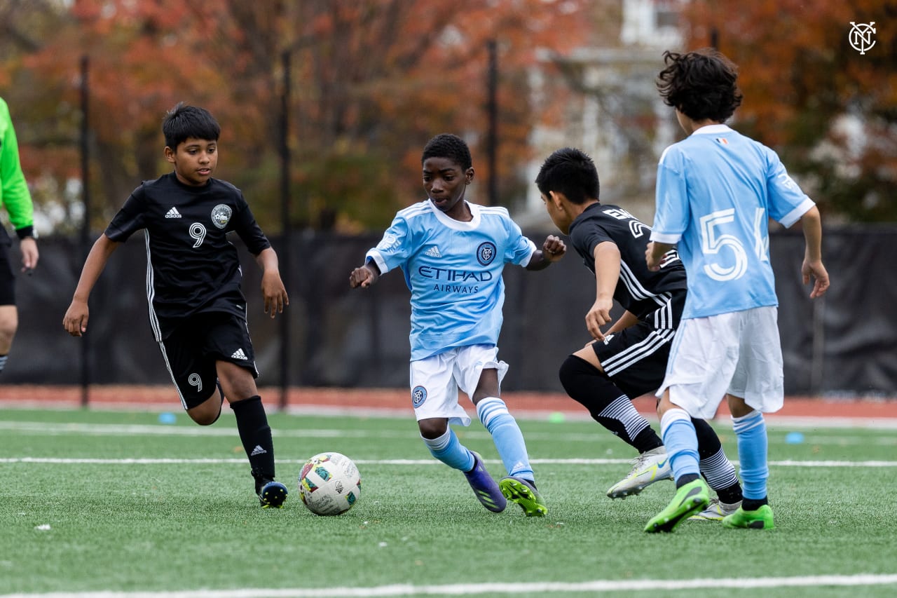 New York City Football Club's U12 Academy squad took on East Meadow Soccer Club at St. John's University on November 6, 2022
