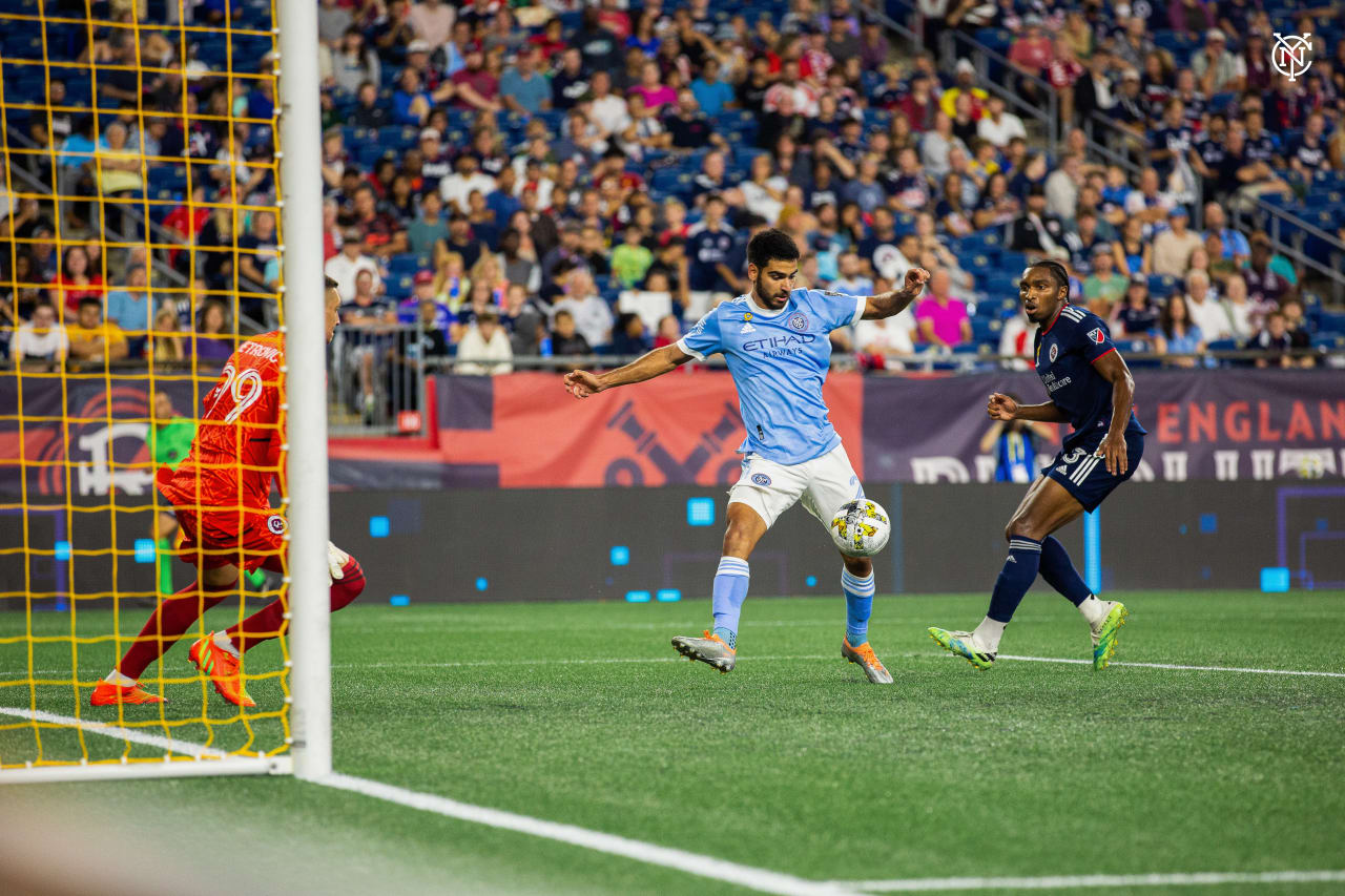 Despite edging possession and creating a hatful of chances, the  Boys in Blue were unable to come away with points in New England. (Photo by Luke Stergiou/NYCFC)