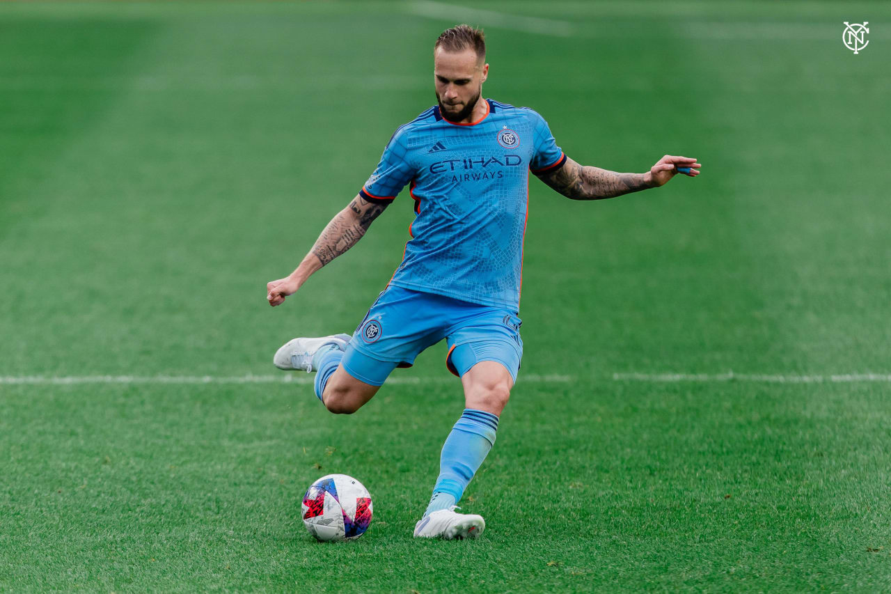 Today New York City Football Club announced that Defender Maxime Chanot has departed the Club. Chanot arrived to New York in 2016 and quickly became a staple at the heart of the NYCFC defense. Departing as the Club’s longest-serving player at over seven years, the center back played 199 games, scoring 10 goals and providing one assist across all competitions for the ‘Boys in Blue’ collecting an MLS Cup and Campeones Cup during his time with the Club.