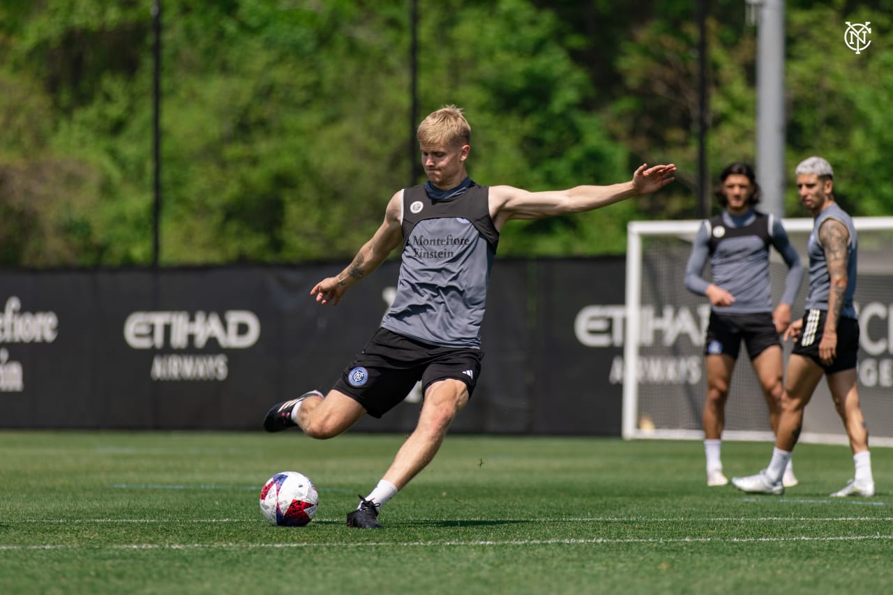 New York City Football Club continues preparations for Saturday’s Hudson River Derby.