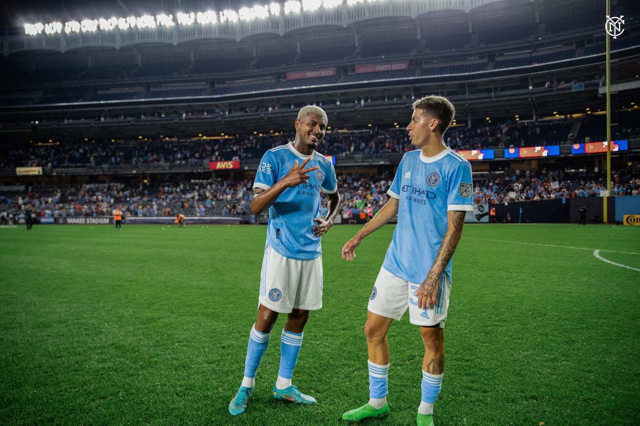 Maxi Moralez and Héber find the back of the net as the Boys in Blue extend their unbeaten run to six games. (Photo by Brandon Koodish/NYCFC)