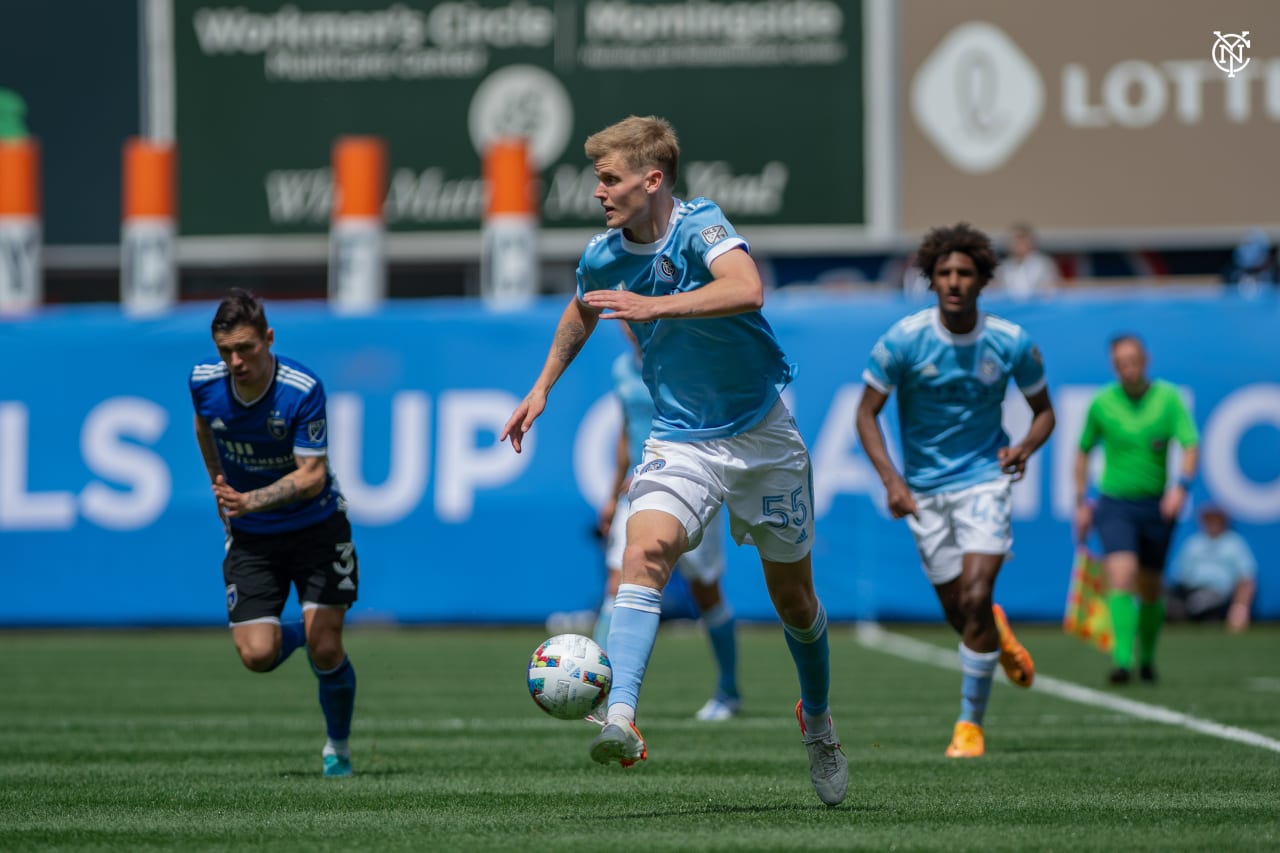 New York City Football Club returned to The Bronx on Sunday afternoon, taking all three points against the San Jose Earthquakes. (Photo by Nathan Congleton/NYCFC)