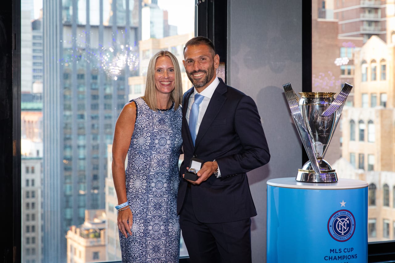 NYCFC First Team Players & Sporting Staff receive 2021 MLS Cup Championship Rings. (Photo by Katie Cahalin/NYCFC)