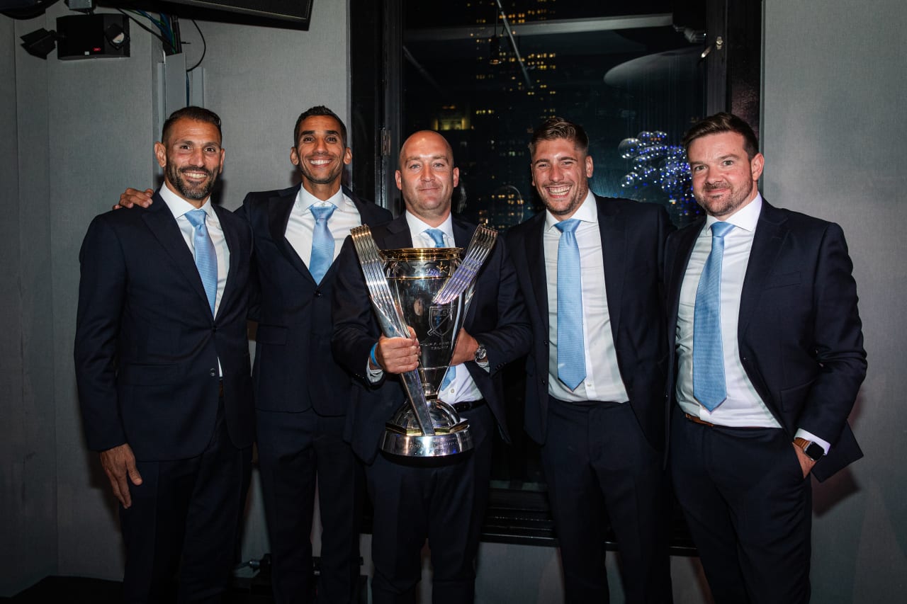 NYCFC First Team Players & Sporting Staff receive 2021 MLS Cup Championship Rings. (Photo by Katie Cahalin/NYCFC)