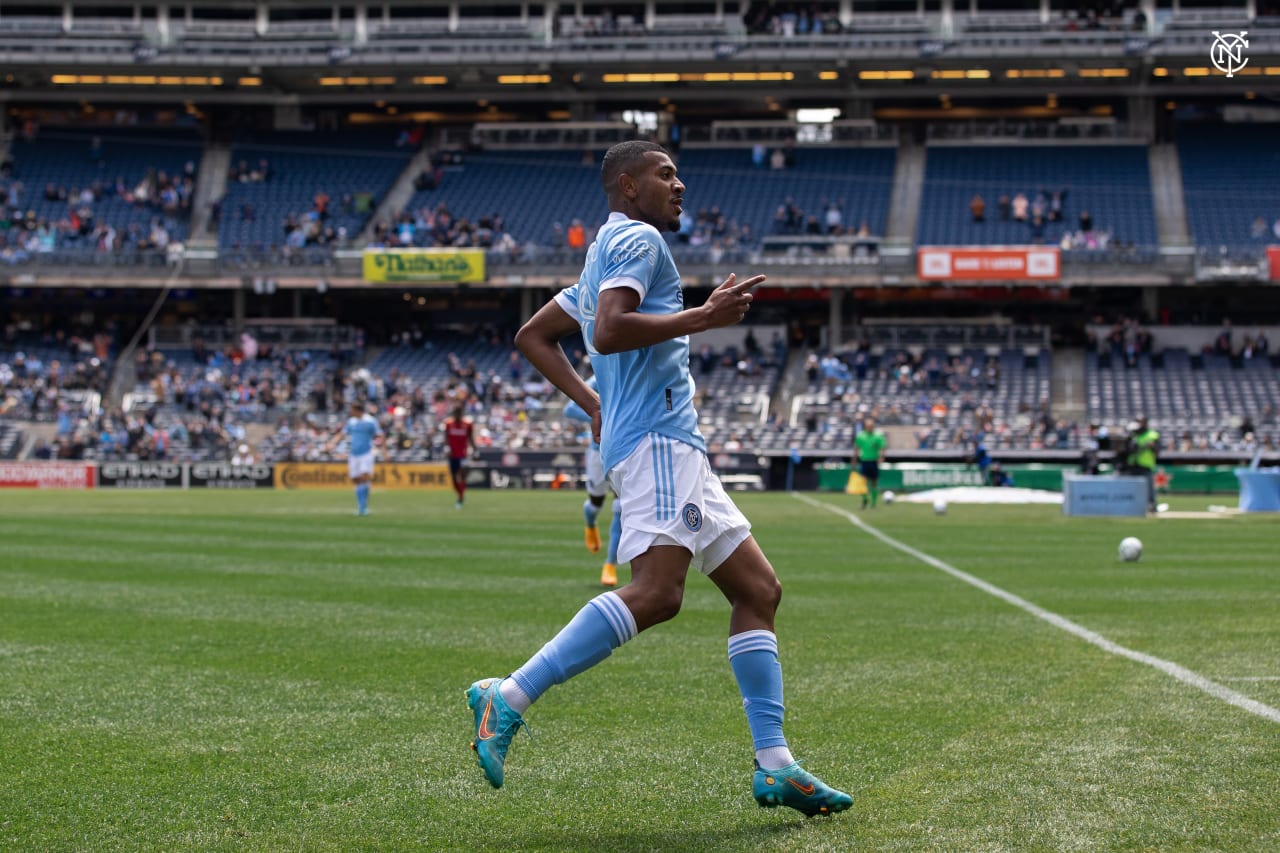 Taty Castellanos made NYCFC history as the Boys in Blue produced a 6-0 victory against Real Salt Lake at Yankee Stadium.