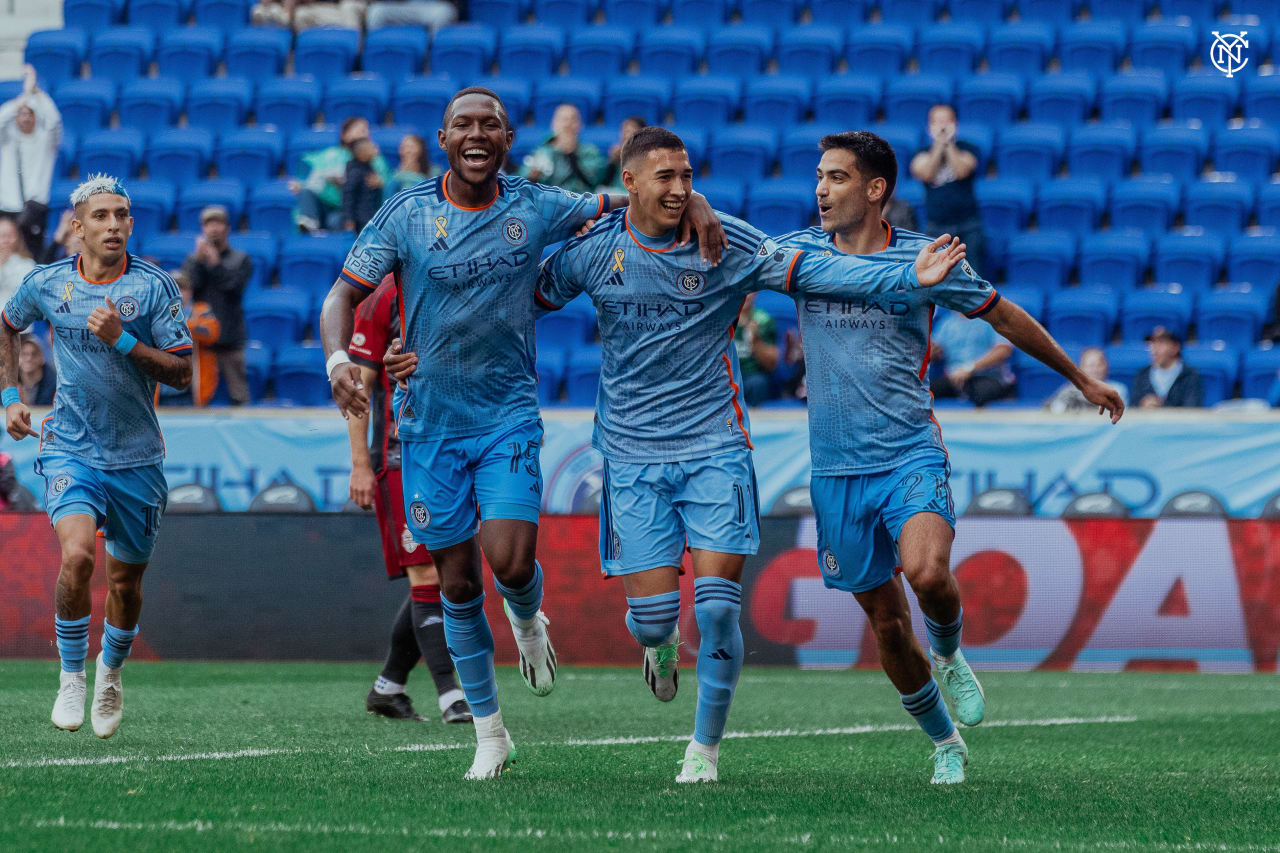 New York City Football Club win their second in a row beating Toronto FC 2-0 in Harrison