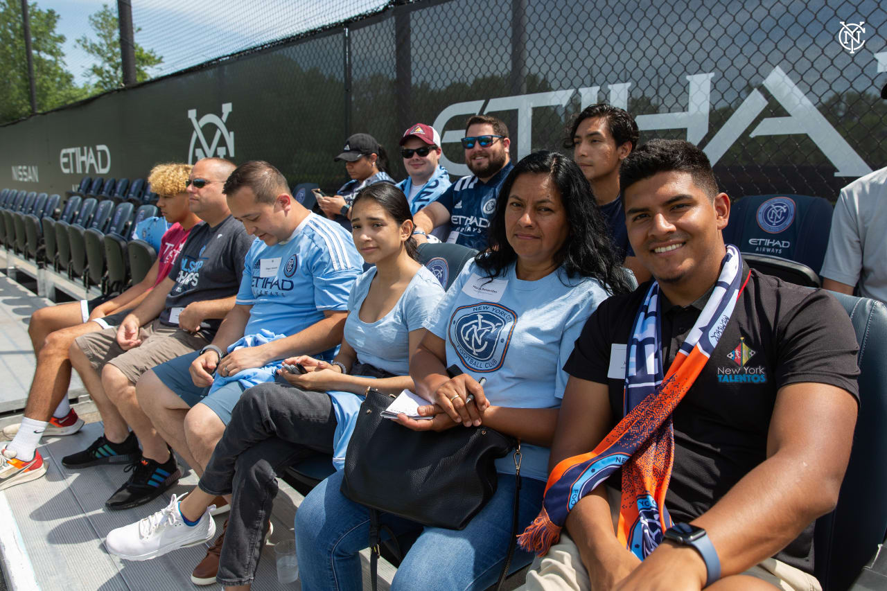 The Boys in Blue prepare for Sunday’s match against Colorado with support from the City Fam at the training ground. (Photo by Katie Cahalin/NYCFC)