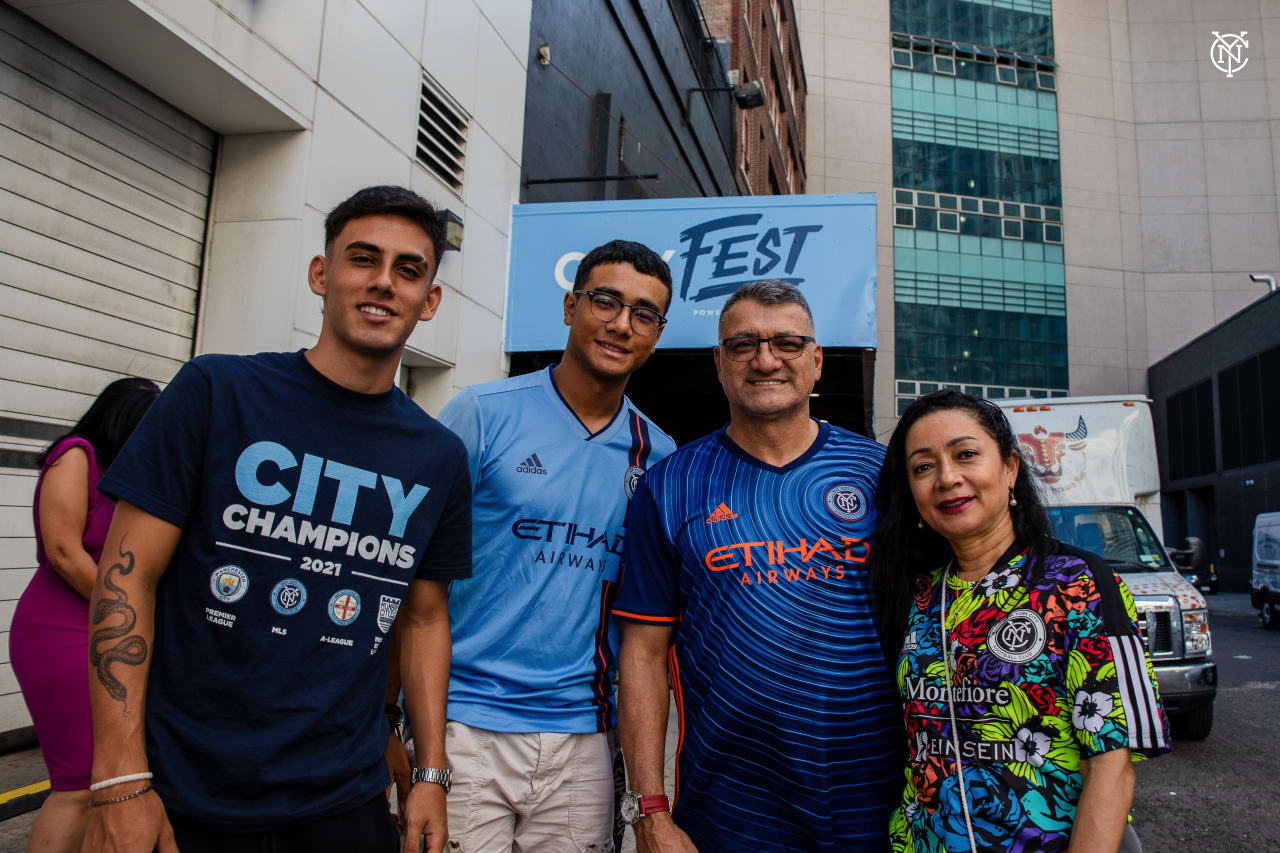 New York City Football Club hosted the inaugural CITYFEST, powered by Flo, at Terminal 5 on Saturday to support the Boys in Blue from afar as they took on Inter Miami CF. CITYFEST featured a pre-match performance by MAX and an enhanced match viewing experience with activities for the whole family. (Photo by Kaitlin Marold/NYCFC)